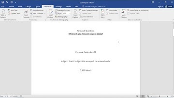 In text referencing on Windows computers using Word