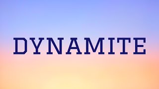 Taio Cruz - Dynamite| Lyrics Video