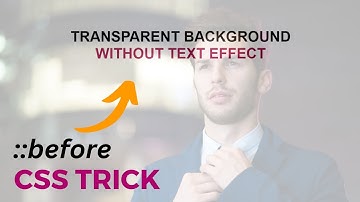 Transparent Background Image Without Affecting Text Using HTML and CSS