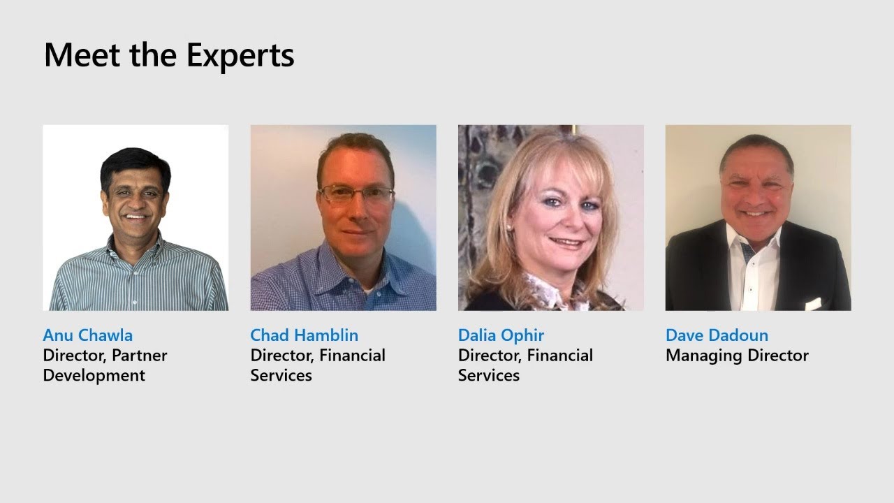 Ask the Experts Introducing Microsoft Cloud for Financial Services