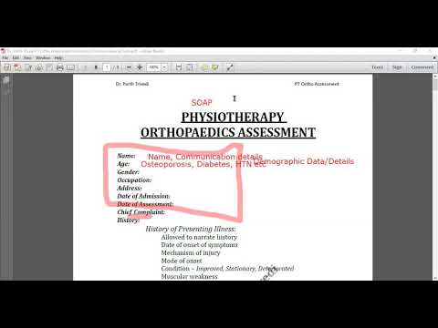 PT ORTHO ASSESSMENT BY DR. PARTH TRIVEDI (PART 1)