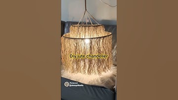 Diy jute chandelier || how to make jute chandelier || jute jumar #viral #shorts #youtubeshorts #diy