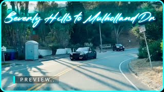 Beverly hills to Mulholland Drive relaxing scenic Los angeles CA 4k HD√