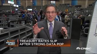 Treasury rates slip after strong economic data pop