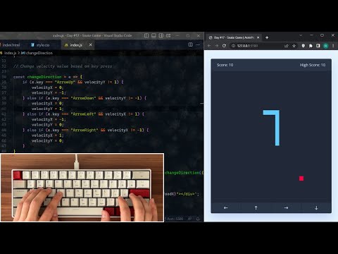 ASMR Programming - Coding a Snake Game - No Talking