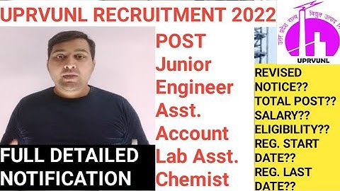 uprvunl je vacancy 2022 | lab Asst. , chemist vacancy| salary| eligibility| paper pattern