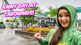 Rainy Day At Carowinds Vlog | Getting INSANE Rain Rides!