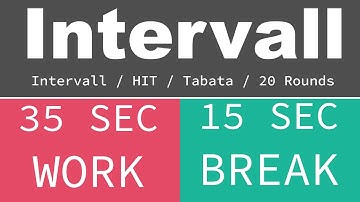 BEST SPORT INTERVAL TIMER - 35 sec Exercise / 15 sec Break / 20 Rounds / GYM TABATA HIT - TIMER