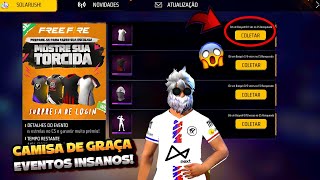 CORRE!! CAMISA DE TIME GRÁTIS NA ATUALIZAÇÃO? PEGUE SEU EMOTE, PAREDE DE GEL E ROUPA EVO - FREE FIRE