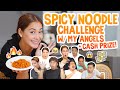 Spicy noodle challenge with my angels  maja salvador
