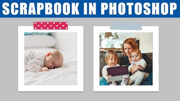 How to make SCRAPBOOK PHOTO ALBUM DESIGN in Photoshop CC, CS6