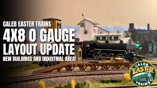 4X8 O Gauge Layout Update - New Buildings & Industrial Area! - Caleb Easter Trains