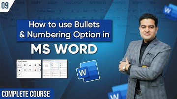 How to Use Bullets and Numbering Options in MS Word | Complete Guide