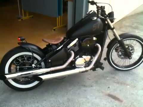 Kawasaki Vn800 Bobber Mit Silvertail Auspuff You Kawasaki Vn800 Bobber Mit Silvertail