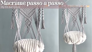 Cama de Gato em Macramê passo a passo | Macrame Cat Bed Tutorial | Fê Barreiros #macrame