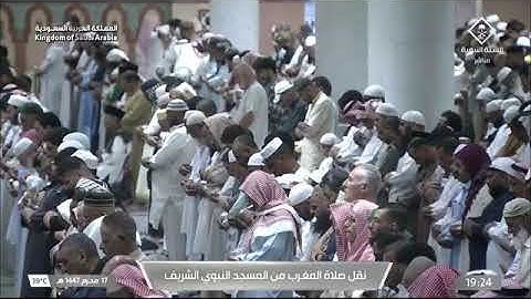 صلاة المغرب للشيخ محمد برهجي من المسجد النبوي 17 محرم 1447 خواتيم سورة النحل