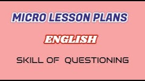skill of questioning ,english subject