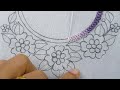 Most demanding hand embroidery neckline design for kurti new kurtis neck embroidery design tutorial