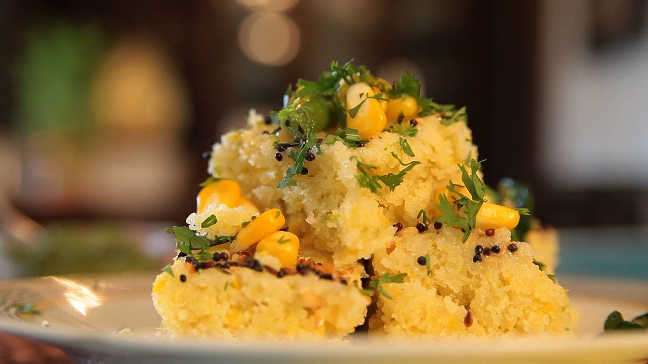 How To Cook Rawa Makaina Dhokla (Corn And Semolina Steamed Cakes) by Asha Khatau | India Food Network