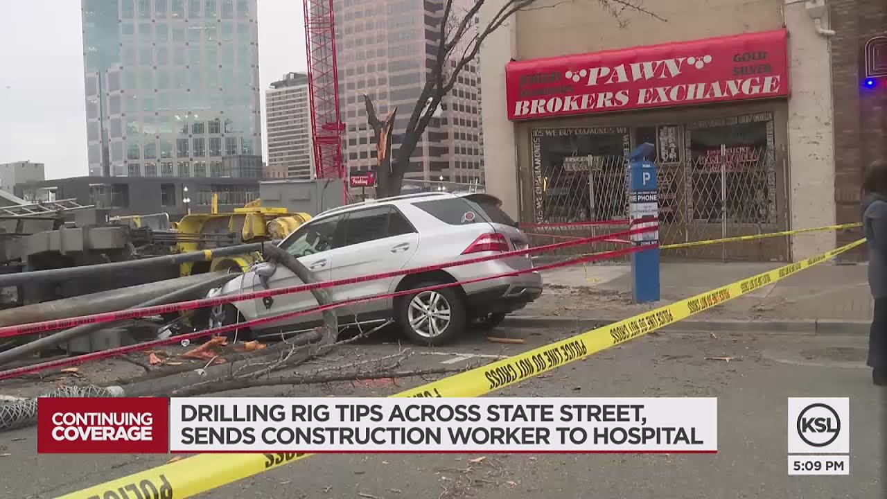 Operator injured after drill rig crashes in Salt Lake City’s State