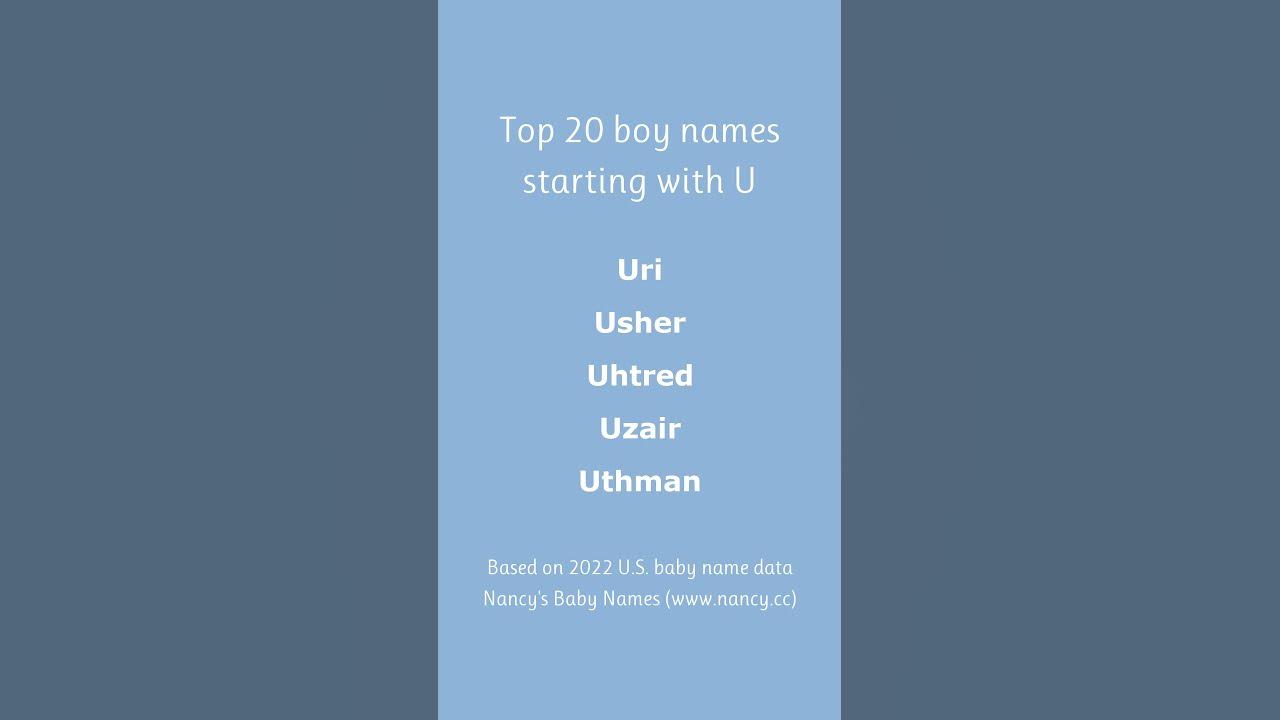 top-20-boy-names-starting-with-u-youtube