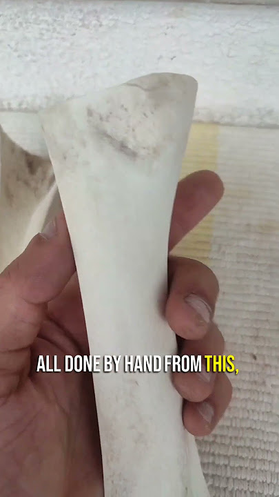 EP.2 - Making guitar NUT with real COW BONE - DRYING after CLEANING