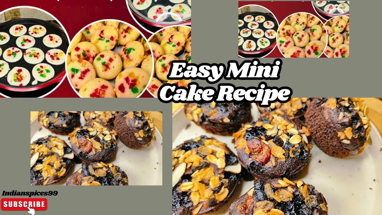 2 Mini Cakes in 1 Video 😍 | Tutti Fruity Cake & Oats Chocolate Cake Recipe l No Egg soft & tasty 