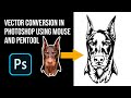 Converting dog image into vector image in photoshop