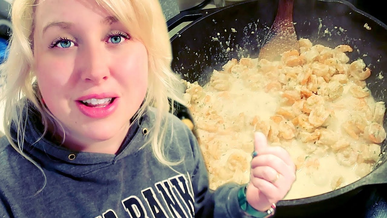 🥣 Large Family Pantry Challenge Cooking: Easy Shrimp Alfredo (and