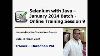 Selenium WebDriver with Java - Jan24 Batch - S#9 #coding #java #selenium #seleniumautomation #testng Guide