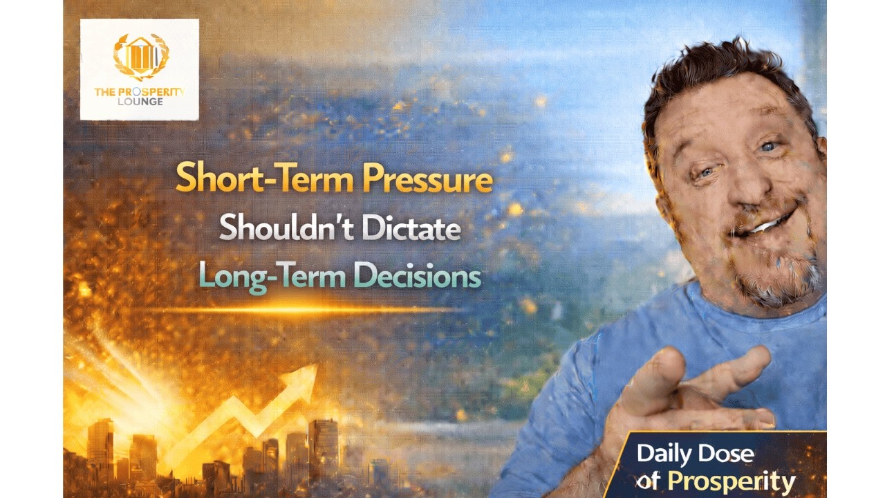 Ep. 27 – Short-Term Pressure Shouldn’t Dictate Long-Term Decisions – Daily Dose of Prosperity