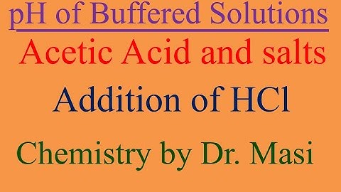 change in pH of buffered solutions by Adding HCl in two different Concentrations of Acetic Buffer