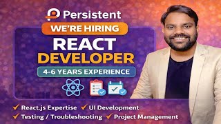 Persistent Hiring React Developer | 4–6 Years Experience | UI Engineer Job