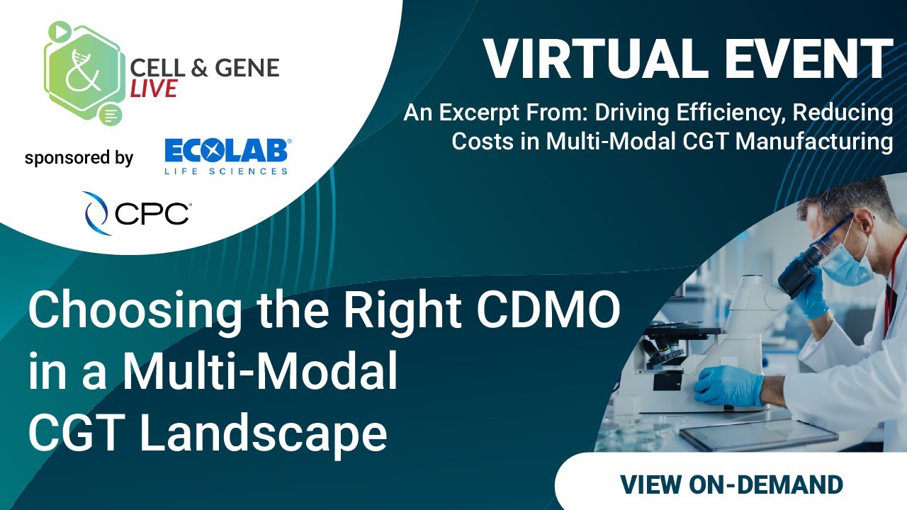 Choosing the Right CDMO in a Multi-Modal CGT Landscape