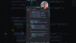 TypeScript tutorial TypeScript orqali show va heddin password input yaratamiz #typescript #tutorial