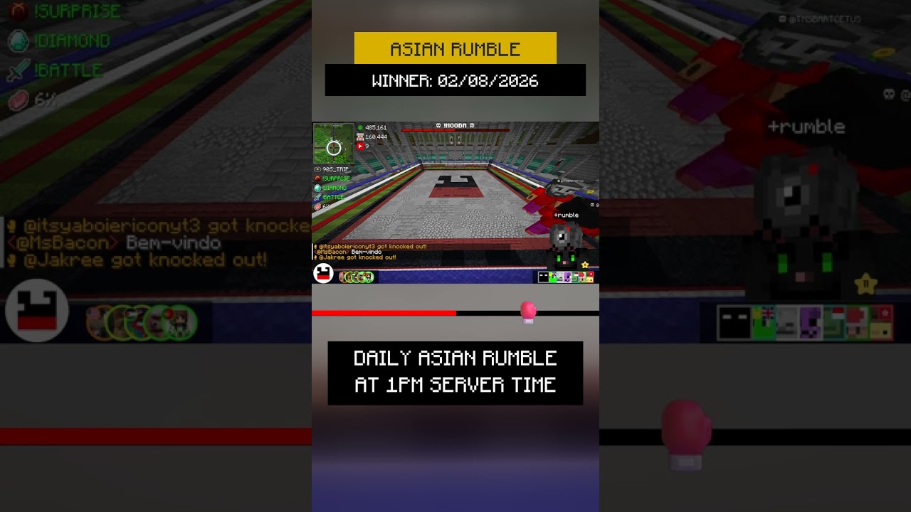🥊 ASIAN RUMBLE WINNER: @TMSBARTCETUS (02/08/2026)