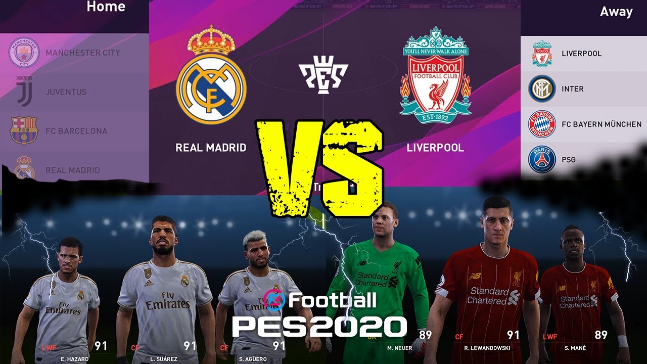 REAL MADRID VS LIVERPOOL | Random Select Team | PES 2020 | Just Artup