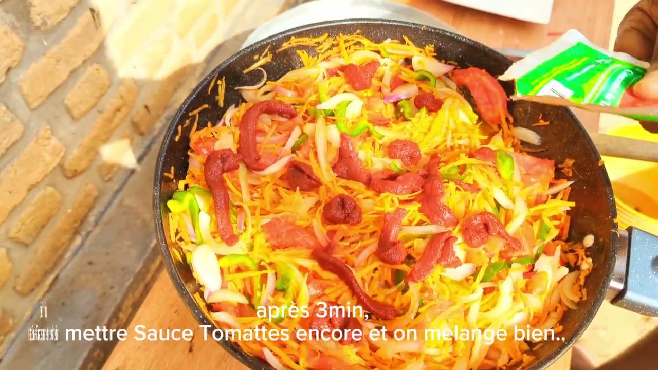 Sauce Omelette, Patte de Maïs et du Lait....