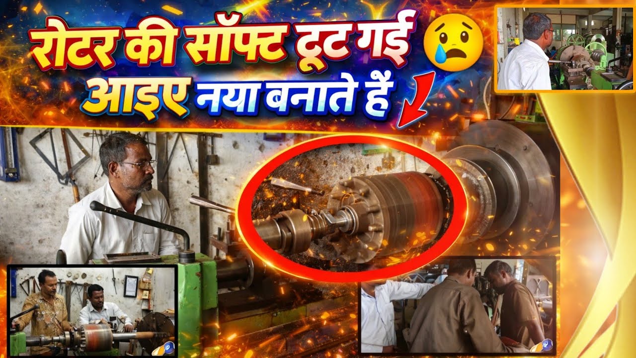 "रोटर रिपेयर | टूटे हुए रोटर को नया बनाने की प्रक्रिया | वेल्डिंग से मजबूत करना" 𝐒𝐚𝐫𝐝𝐚𝐫 𝐛𝐡𝐚𝐢 𝐛𝐚𝐫𝐰𝐚𝐧𝐢
