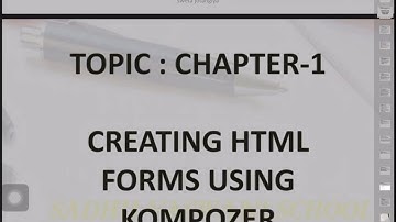 Std:12th EM Sub:Computer CH-1 Creating HTML Forms Using KomPozer