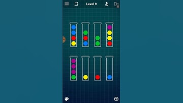 solve ball color sort level 9