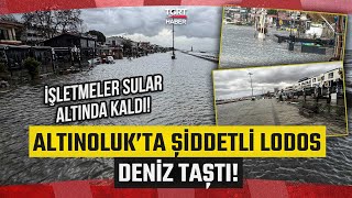 Altınolukta Şiddetli Lodos Denizle Kara Birleşti, İşletmeler Sular Altında Kaldı - Tgrt Haber