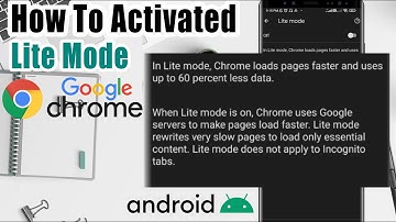 How To Be Activated Lite Mode On Chrome For Android