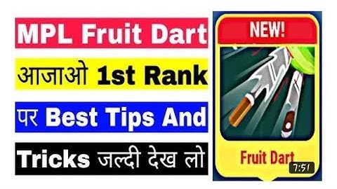 Mpl pro Fruit Dart Tips and Tricks|| new mpl bast tricks 2019