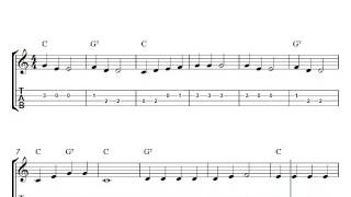 Ukulele tab | Lightly Row