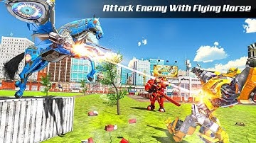 US Police Transform Unicorn Robot Car Flying Horse Android Gameplay
