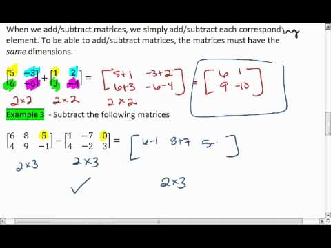 Geo 9.2 (2 of 4) Adding and Subtracting Matrices.mp4