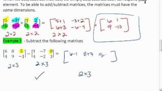 Geo 9.2 (2 of 4) Adding and Subtracting Matrices.mp4