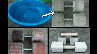 How to make dumbbells at home - DIY Cement dumbbells | Anish Fitness
