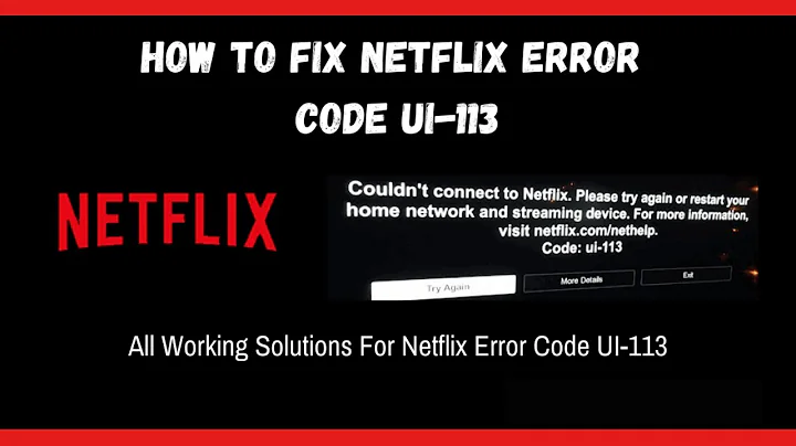 How To Fix Netflix Error Code UI-113 | Smart TV, Roku, Fire TV Stick